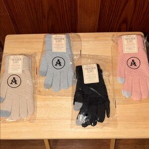 NWT Touchscreen Gloves Set - Beige, Blue, Black, Pink
